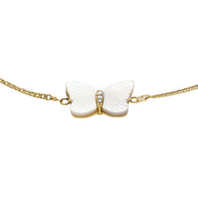 Load image into Gallery viewer, Radiant Wings White Mother of Pearl Butterfly Chain Bracelet