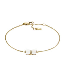 Load image into Gallery viewer, Radiant Wings White Mother of Pearl Butterfly Chain Bracelet