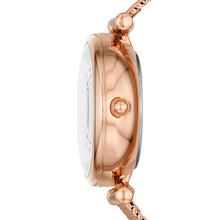 Load image into Gallery viewer, Carlie Mini Automatic Rose Gold-Tone Stainless Steel Mesh Watch