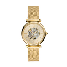 Load image into Gallery viewer, Carlie Automatic Gold-Tone Stainless Steel Watch Mesh Watch - Fossil Singapore