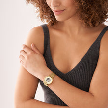 Load image into Gallery viewer, Carlie Automatic Gold-Tone Stainless Steel Watch Mesh Watch - Fossil Singapore