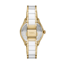 Load image into Gallery viewer, Gilmore Three-Hand Date Gold-Tone and White Ceramic Watch
