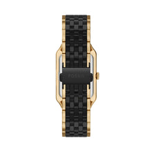 Load image into Gallery viewer, Raquel 26mm Three-Hand Date Gold-Tone Stainless Steel and Black Ceramic Watch
