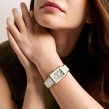 Load image into Gallery viewer, Raquel 26mm Three-Hand Date Gold-Tone Stainless Steel &amp; White Ceramic Watch
