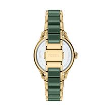 Load image into Gallery viewer, Gilmore 38mm Three-Hand Date Gold-Tone Stainless Steel &amp; Green Ceramic Watch
