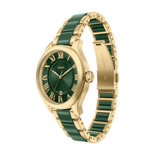 Load image into Gallery viewer, Gilmore 38mm Three-Hand Date Gold-Tone Stainless Steel &amp; Green Ceramic Watch
