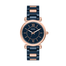 Load image into Gallery viewer, Fossil Carlie Blue Analogue Watch CE1140
