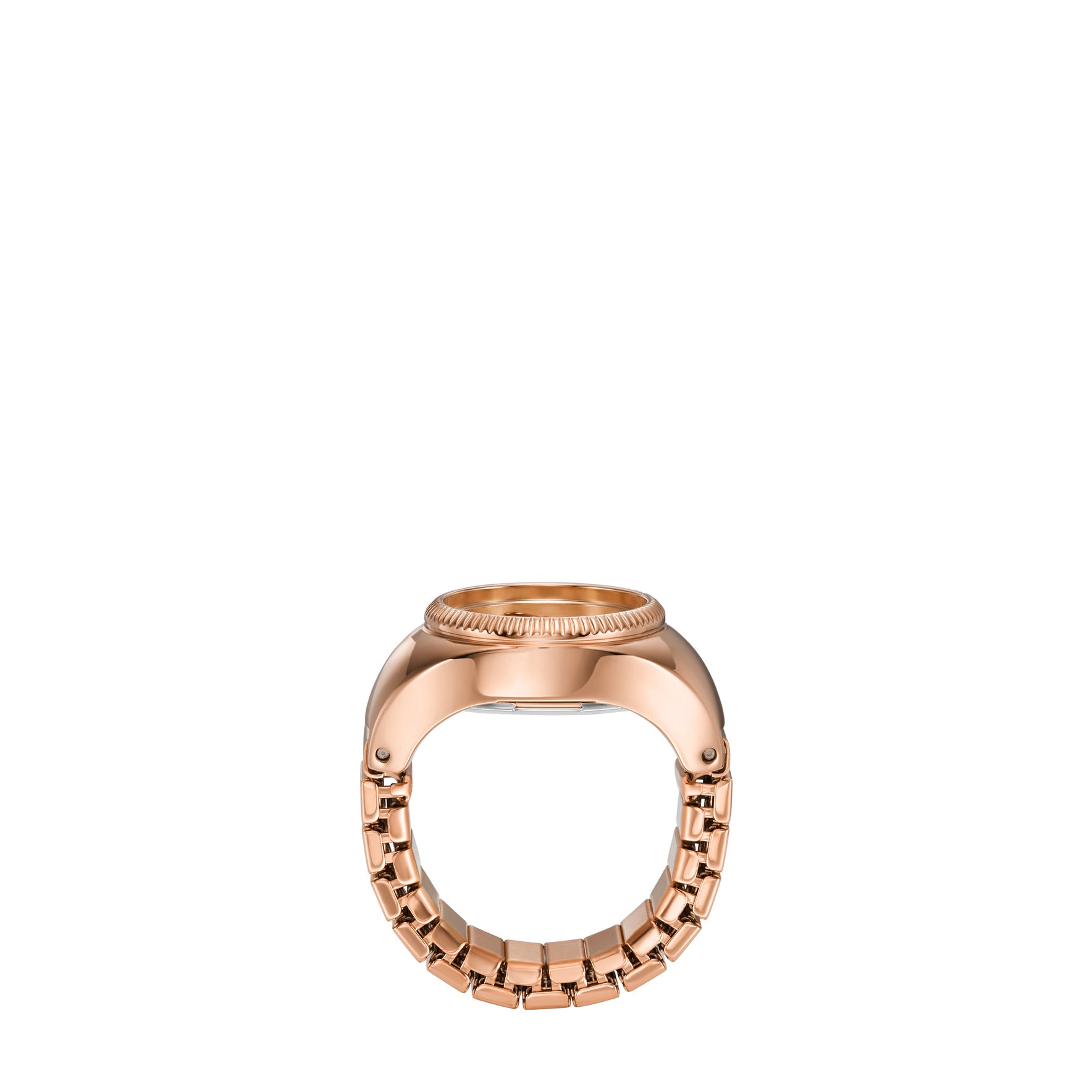 Watch Ring Two-Hand Rose Gold-Tone Stainless Steel – Fossil