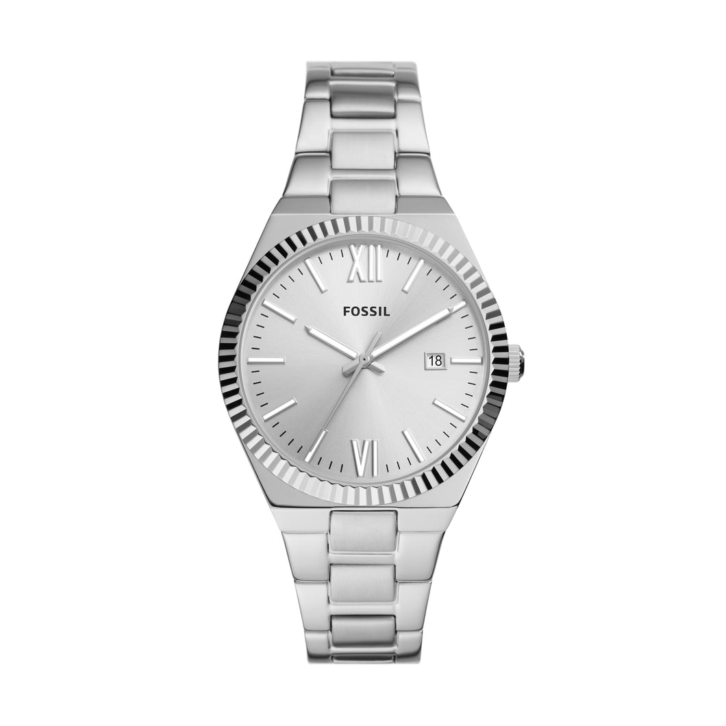 Scarlette Three-Hand Date Stainless Steel Watch