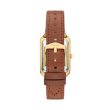 Load image into Gallery viewer, Raquel Three-Hand Date Medium Brown LiteHide™ Leather Watch
