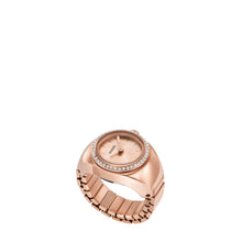 Load image into Gallery viewer, Watch Ring Two-Hand Rose Gold-Tone Stainless Steel
