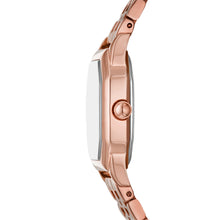 Load image into Gallery viewer, Harlow Three-Hand Rose Gold-Tone Stainless Steel Watch
