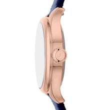 Load image into Gallery viewer, Gilmore Three-Hand Navy Croco Leather Watch

