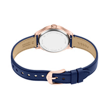 Load image into Gallery viewer, Gilmore Three-Hand Navy Croco Leather Watch
