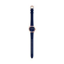 Load image into Gallery viewer, Gilmore Three-Hand Navy Croco Leather Watch
