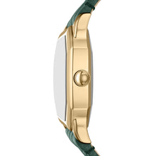Load image into Gallery viewer, Harlow Three-Hand Green Croco Leather Watch
