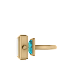 Load image into Gallery viewer, Raquel Watch Ring Two-Hand Gold-Tone Stainless Steel Watch
