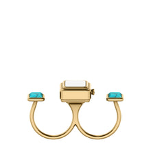 Load image into Gallery viewer, Raquel Watch Ring Two-Hand Gold-Tone Stainless Steel Watch
