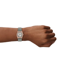 Load image into Gallery viewer, Harlow Three-Hand Gray Croco Leather Watch
