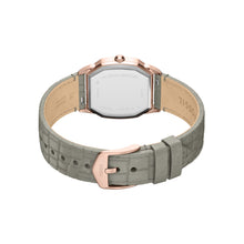 Load image into Gallery viewer, Harlow Three-Hand Gray Croco Leather Watch
