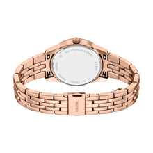 Load image into Gallery viewer, Scarlette Three-Hand Day-Date Rose Gold-Tone Stainless Steel Watch
