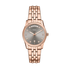 Load image into Gallery viewer, Scarlette Three-Hand Day-Date Rose Gold-Tone Stainless Steel Watch
