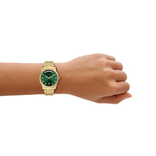 Load image into Gallery viewer, Scarlette Three-Hand Day-Date Gold-Tone Stainless Steel Watch
