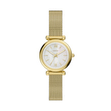 Load image into Gallery viewer, Carlie Mini Three-Hand Gold-Tone Stainless Steel Watch
