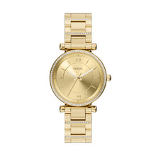 Load image into Gallery viewer, Carlie Three-Hand Gold-Tone Stainless Steel Watch
