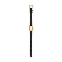 Load image into Gallery viewer, Raquel Three-Hand Black Leather Watch
