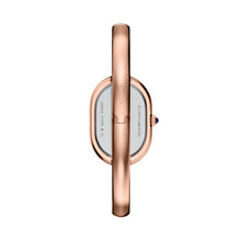 Load image into Gallery viewer, Sloan Three-Hand Rose Gold-Tone Stainless Steel Watch Bangle
