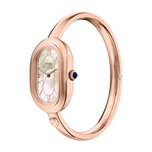 Load image into Gallery viewer, Sloan Three-Hand Rose Gold-Tone Stainless Steel Watch Bangle
