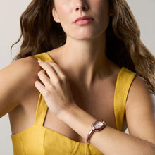 Load image into Gallery viewer, Sloan Three-Hand Rose Gold-Tone Stainless Steel Watch Bangle
