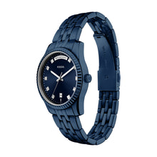 Load image into Gallery viewer, Scarlette Three-Hand Navy Stainless Steel Watch
