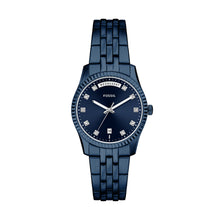 Load image into Gallery viewer, Scarlette Three-Hand Navy Stainless Steel Watch
