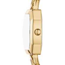 Load image into Gallery viewer, Harlow Three-Hand Black Leather and Gold-Tone Stainless Steel Watch
