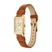 Load image into Gallery viewer, Raquel Three-Hand Date Medium Brown Leather Watch
