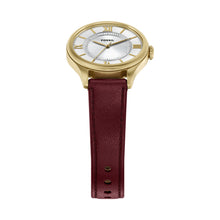 Load image into Gallery viewer, Gilmore 28mm Three-Hand Red Leather Watch
