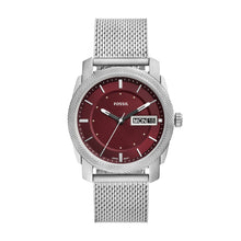 Load image into Gallery viewer, Machine Three-Hand Day-Date Stainless Steel Mesh Watch
