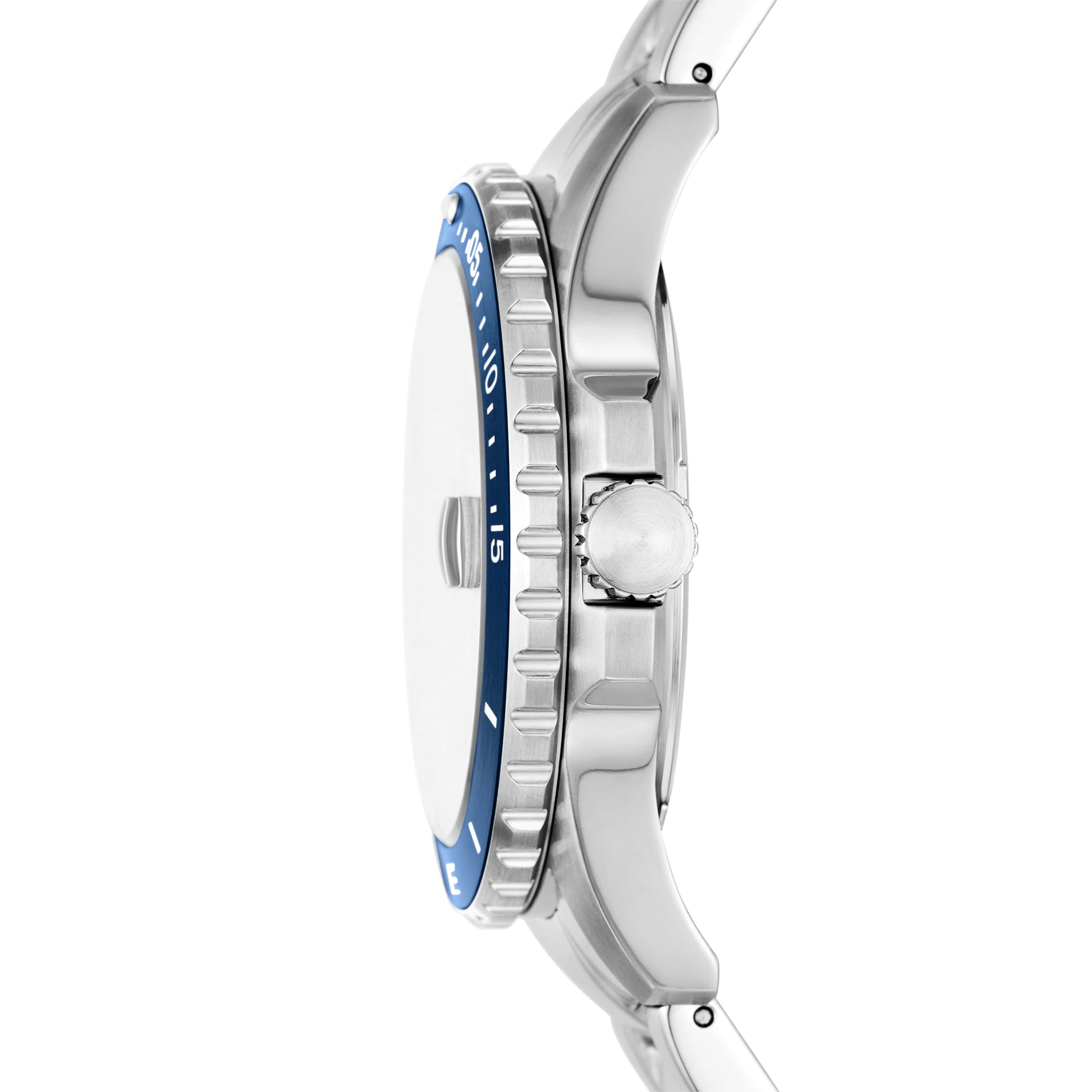 Fossil Blue Dive Three-Hand Date Stainless Steel Watch – Fossil