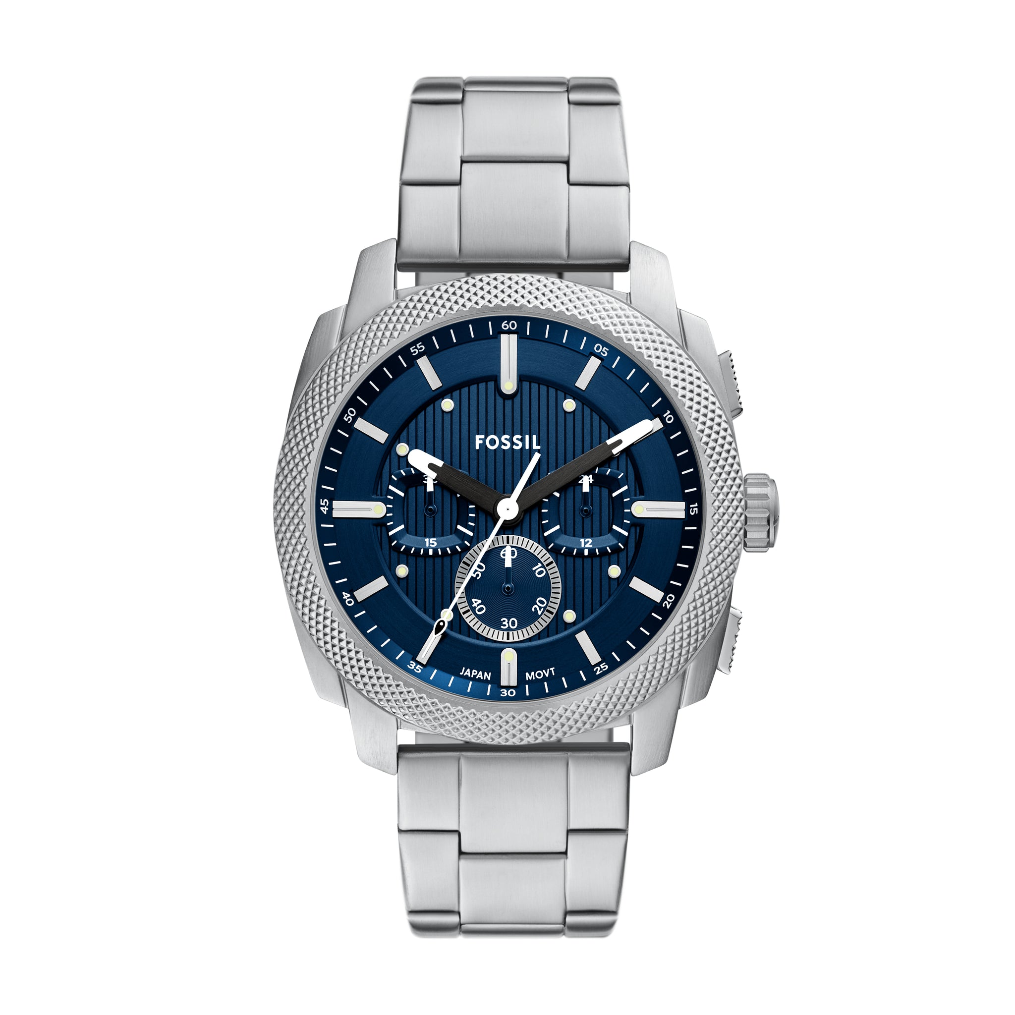 FOSSIL blue BQ9162 シルバー腕時計 Machine Chronograph Stainless Steel Watch – Fossil Singapore