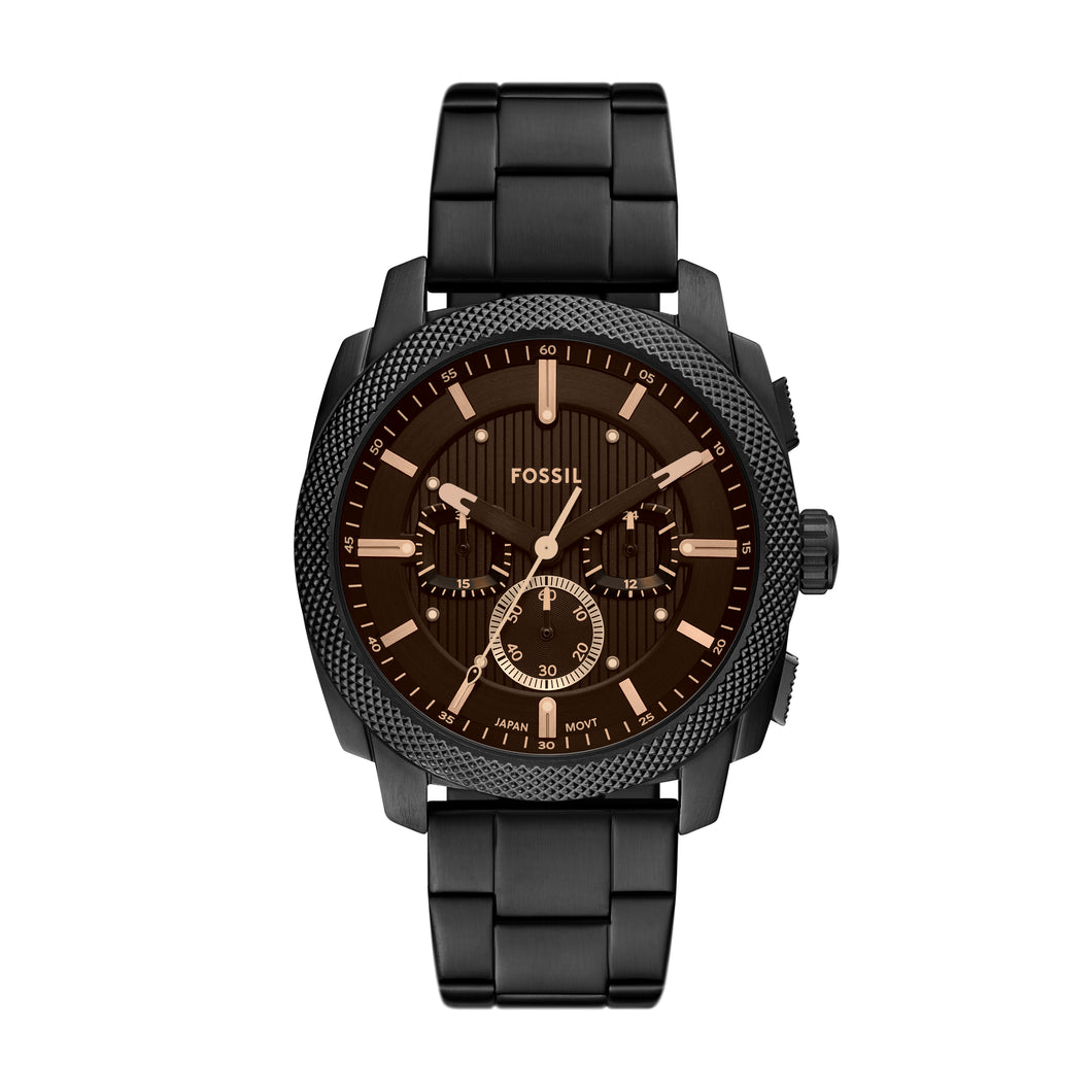 Machine Chronograph Black Stainless Steel Watch