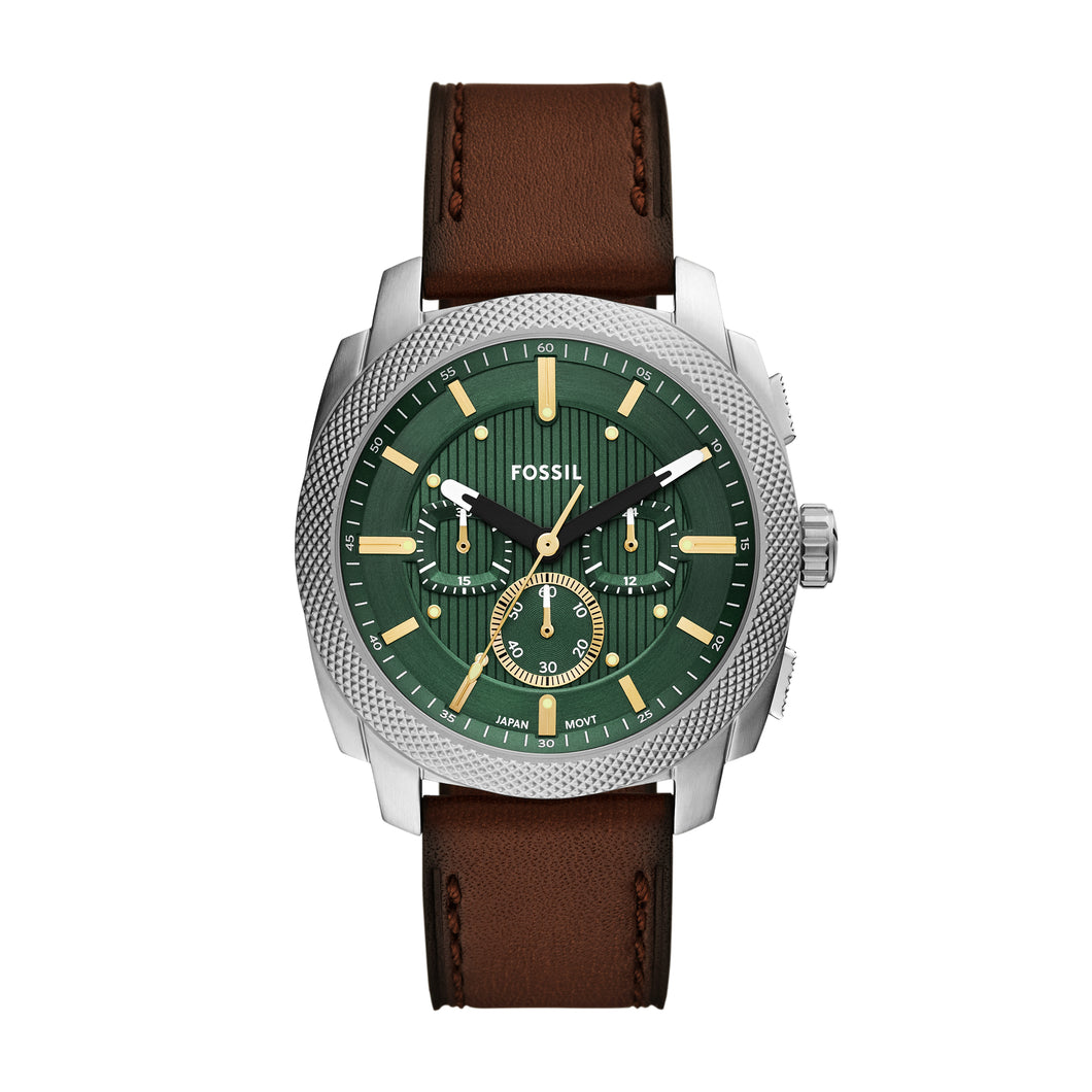 Machine Chronograph Brown Leather Watch