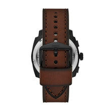 Load image into Gallery viewer, Machine Chronograph Brown Leather Watch and Bracelet Set

