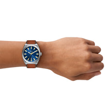 Load image into Gallery viewer, Everett Three-Hand Date Brown Leather Watch
