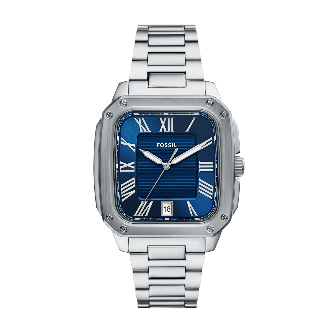 Crosby Three-Hand Date Stainless Steel Watch