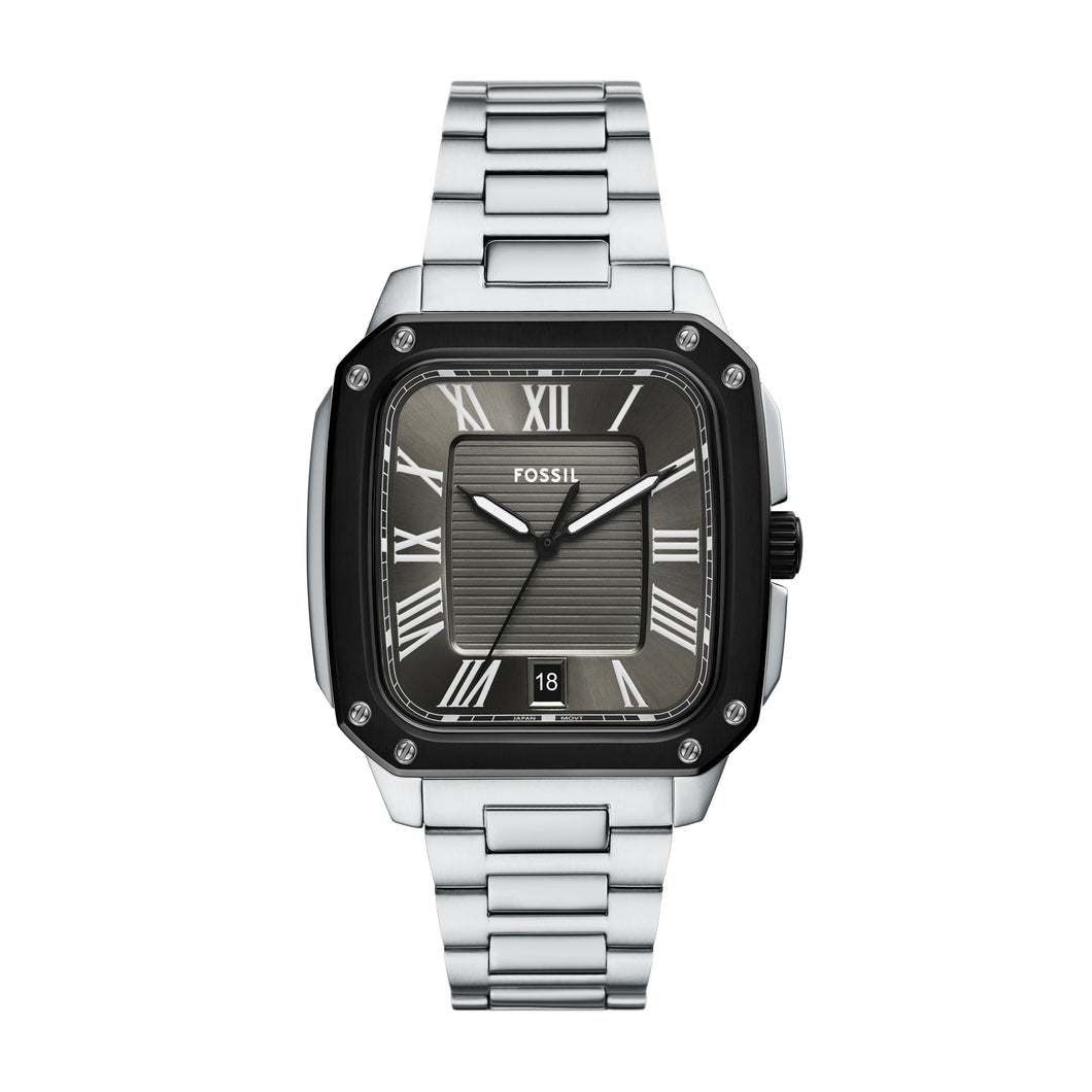 Crosby Three-Hand Date Stainless Steel Watch