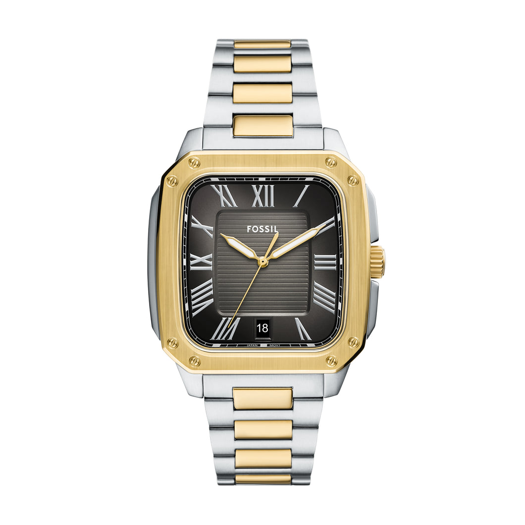 Crosby Three-Hand Date Two-Tone Stainless Steel Watch