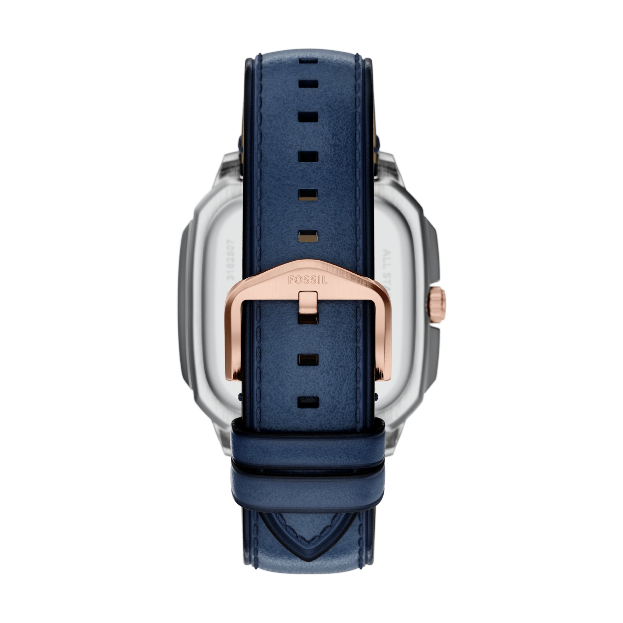 Crosby Three-Hand Blue Leather Watch – Fossil Singapore