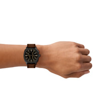 Load image into Gallery viewer, Machine Big Tic Brown Leather Watch
